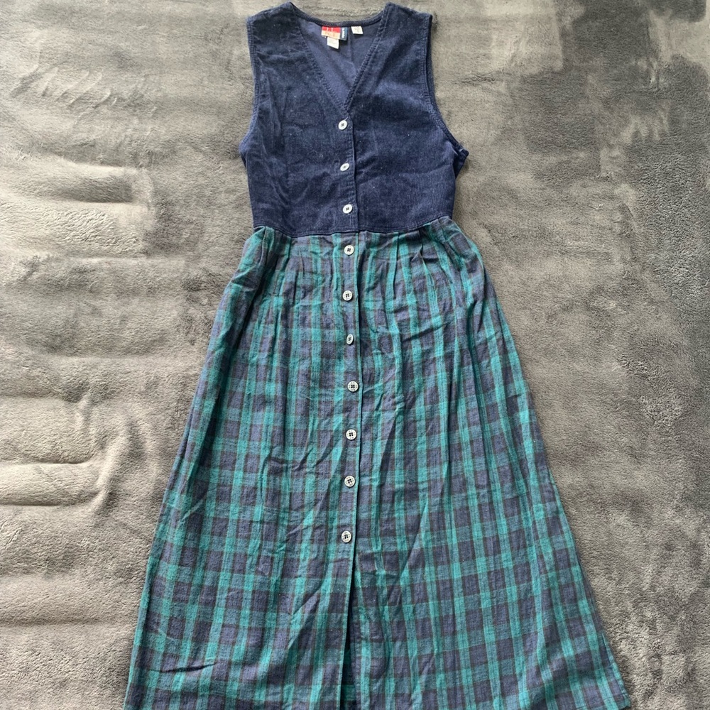 Vintage Corduroy and Tartan Vest